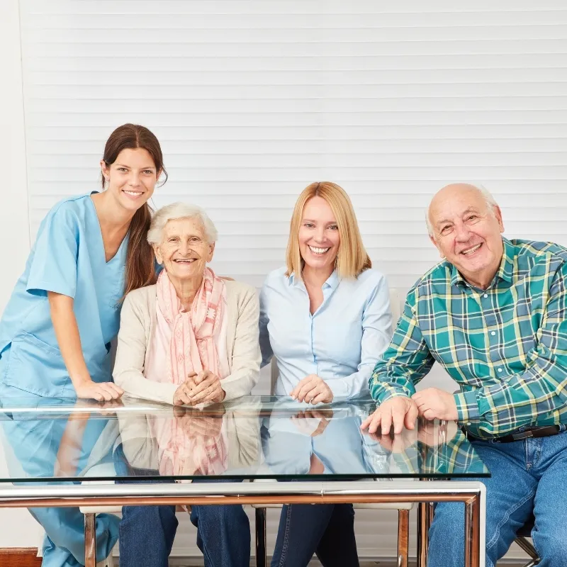 Testimonials from Families Older adult enjoying company at home in New Jersey